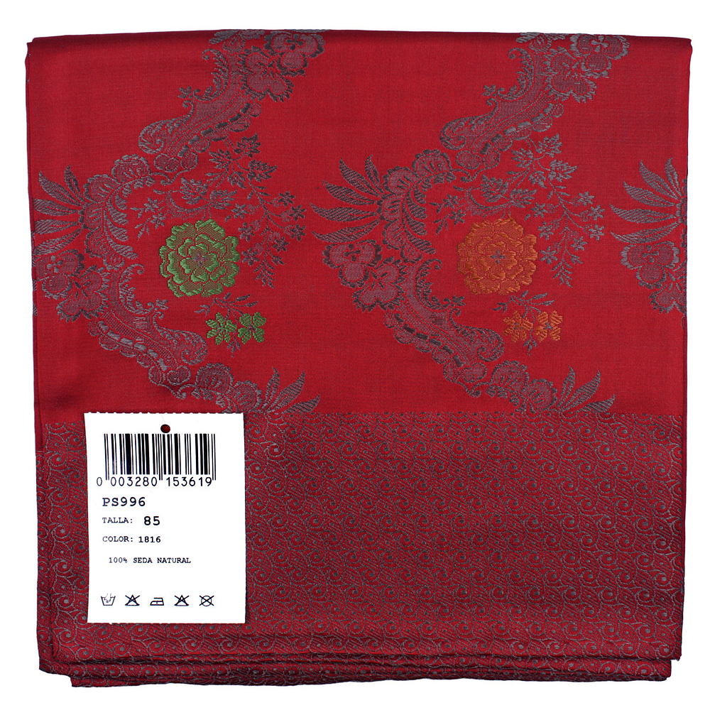 PAÑUELO DE SEDA ESPOLINADA