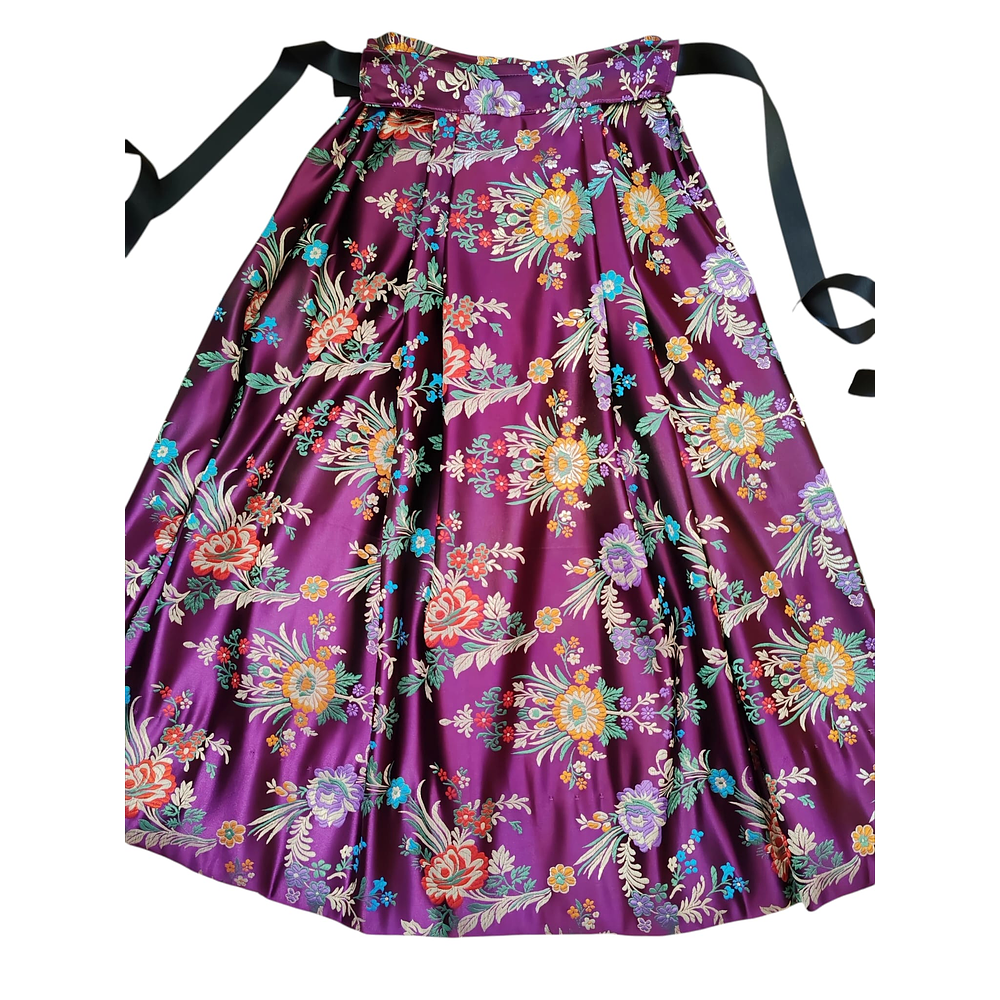 FALDA BROCADA NIÑA largo 67 cms