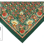 Mantón de Algodón Floral verde - Complemento Indumentaria Tradicional