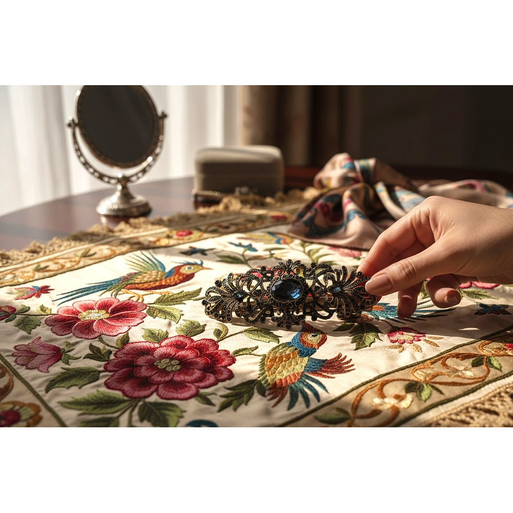 BROCHE REGIONAL DORADO ENVEJECIDO