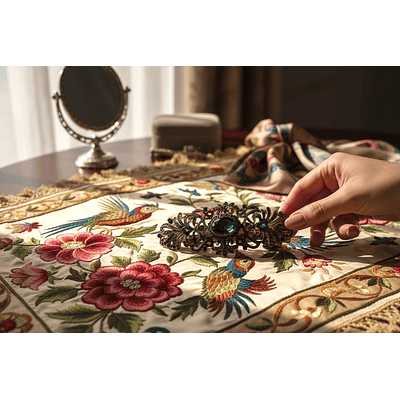 BROCHE REGIONAL DORADO ENVEJECIDO