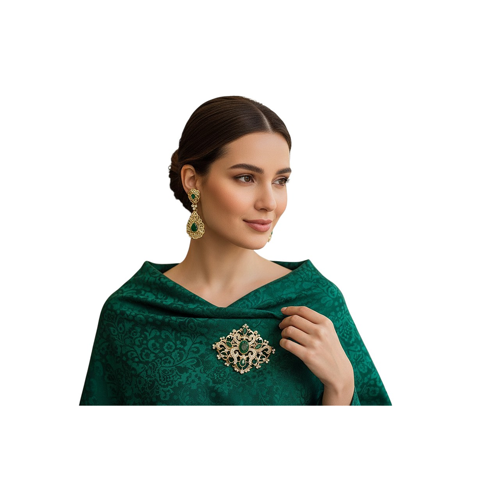 BROCHE Y PENDIENTES CONJUNTO 