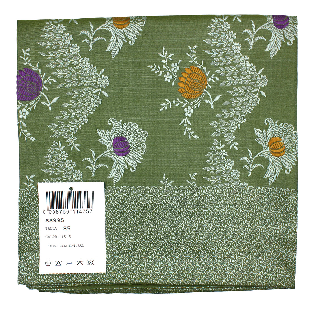 PAÑUELO DE SEDA ESPOLINADA