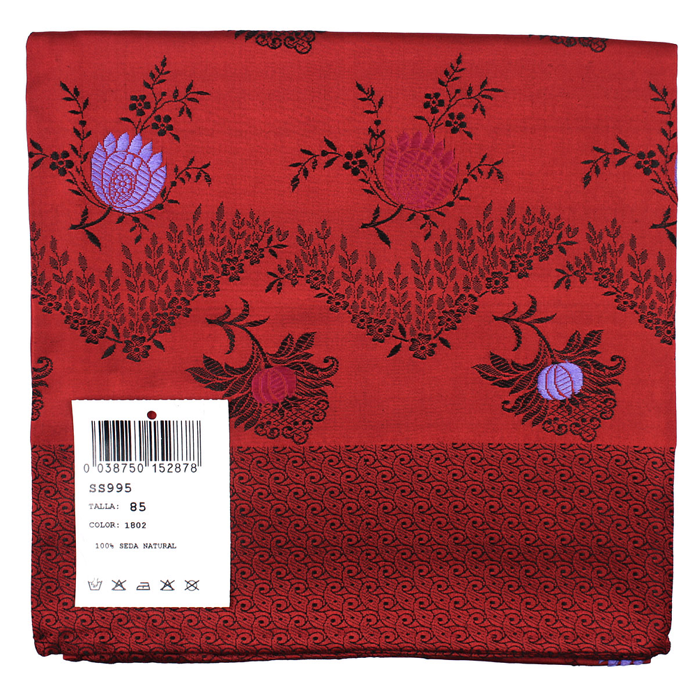 PAÑUELO DE SEDA ESPOLINADA