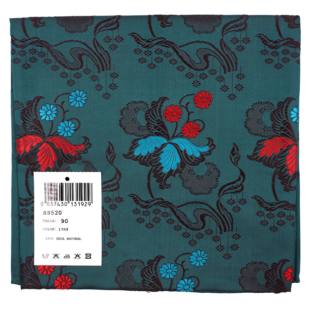 PAÑUELO DE SEDA ESPOLINADA