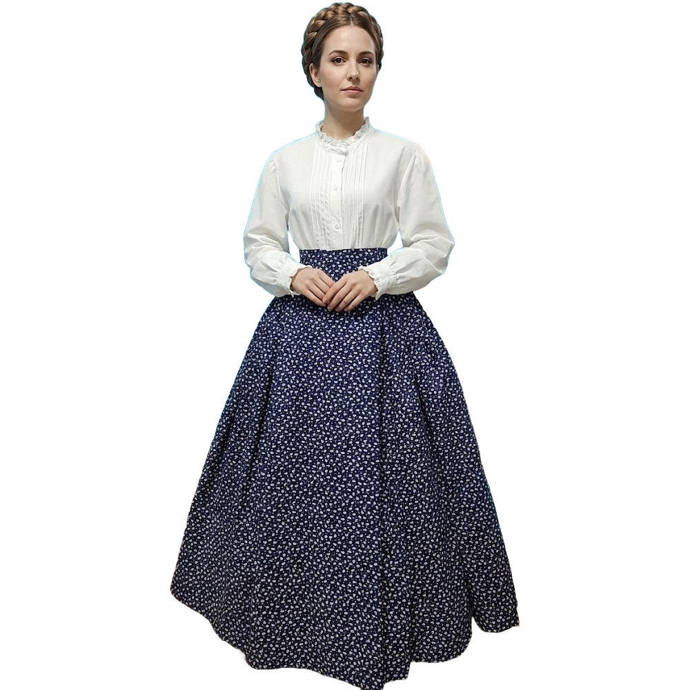 FALDA REGIONAL 42/44 MOD MINI FLOR AZUL