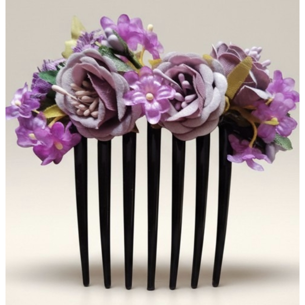 PEINETA FLORES TIPO CAREY