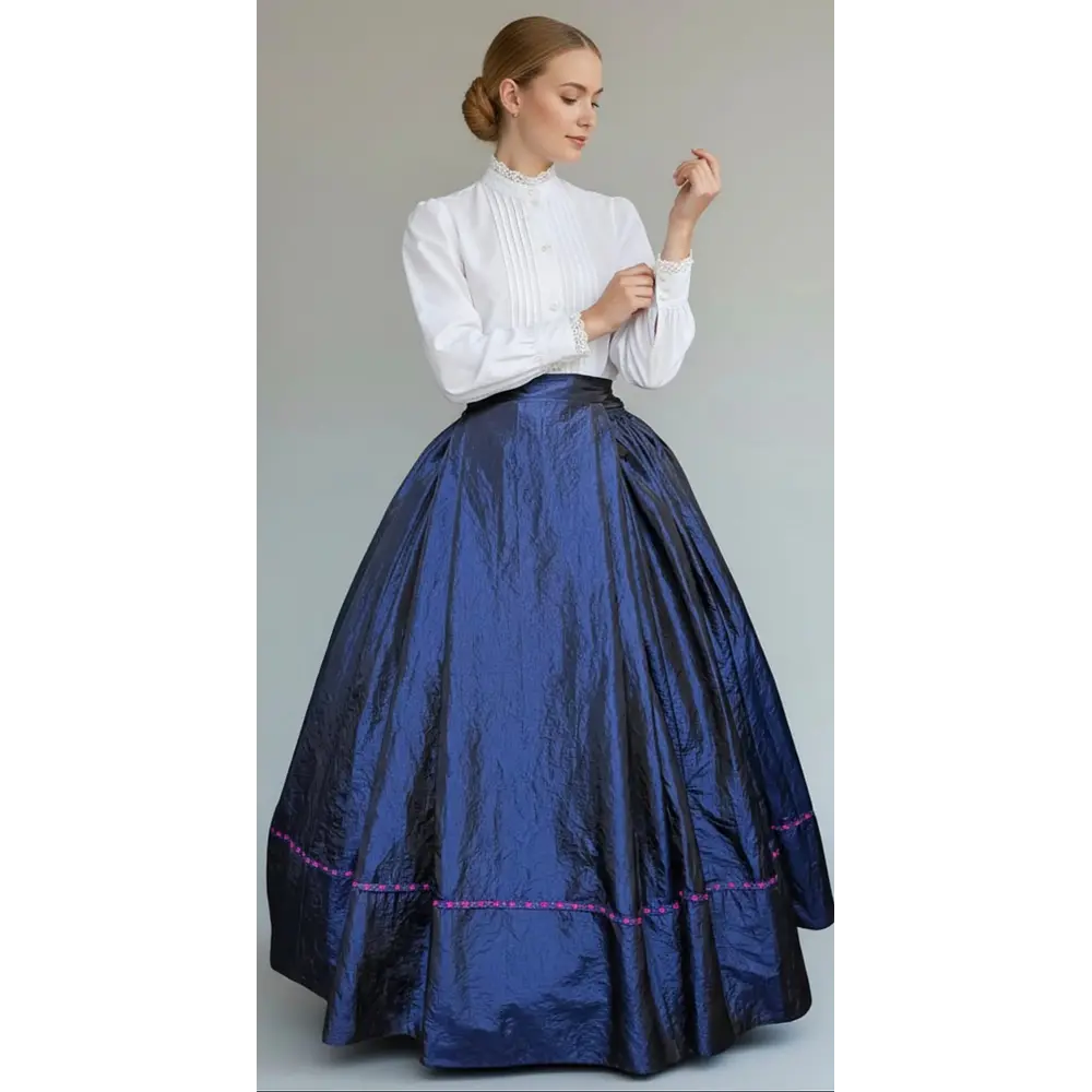 FALDA TAFETAN MOD AZUL ROYAL T 40/42