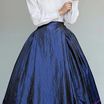 FALDA TAFETAN MOD AZUL ROYAL T 40/42