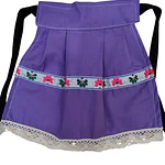 Delantal Regional Baturra Niña 26 cm | Color Malva y Bolillo