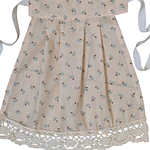Delantal Regional Niña 29 cm | Algodón Beige Floral