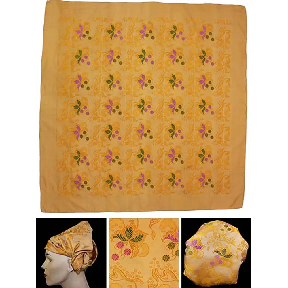 PAÑUELO CORONARIO  DE SEDA ESPOLINADA