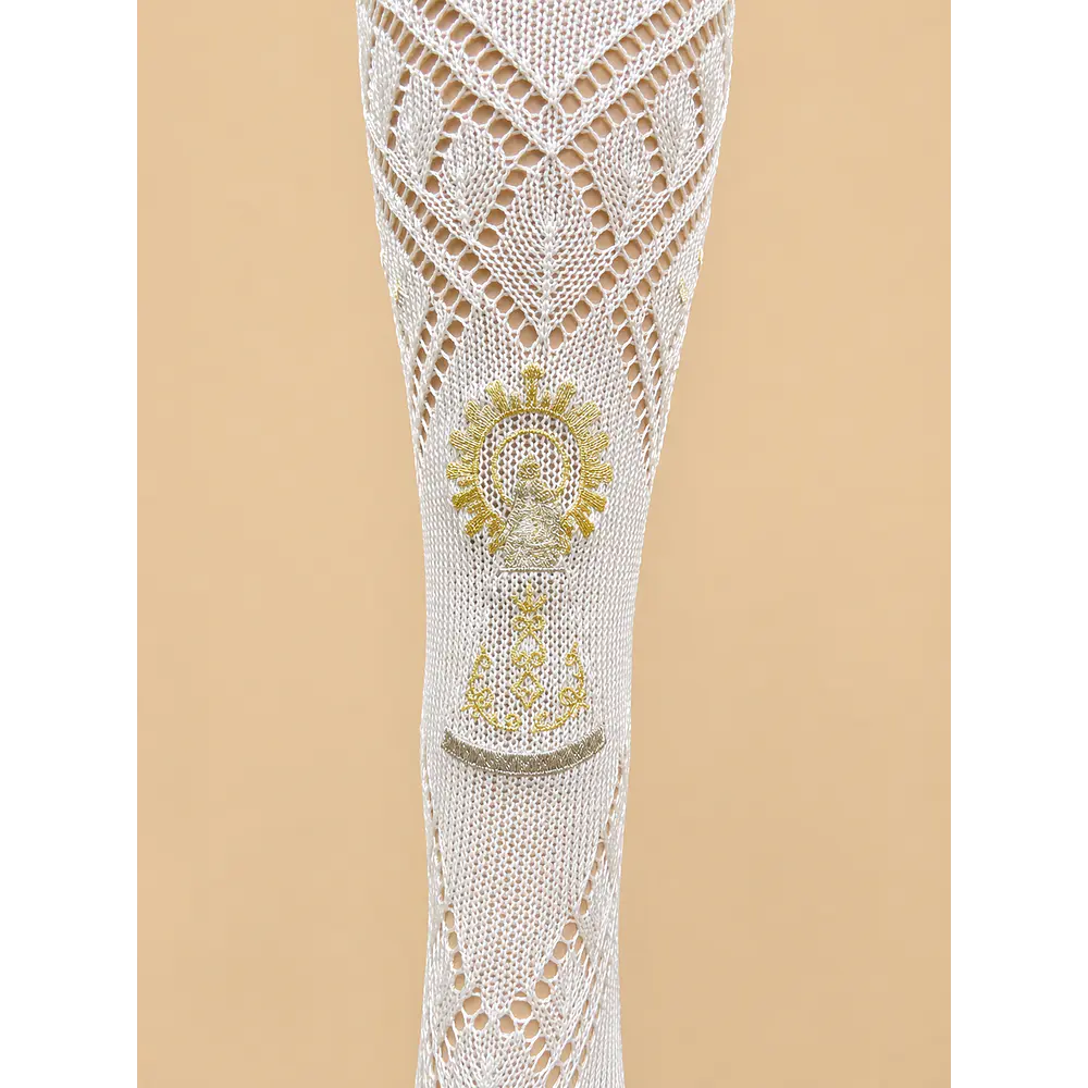 MEDIAS VIRGEN DEL PILAR BORDADAS ORO  T 40/42