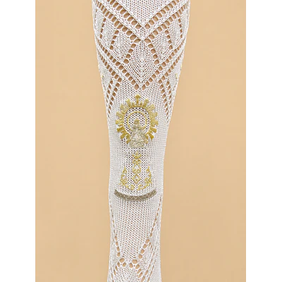 MEDIAS VIRGEN DEL PILAR BORDADAS ORO  T 40/42