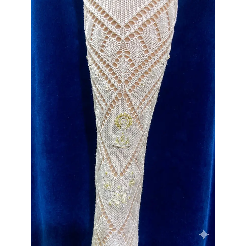 MEDIAS VIRGEN DEL PILAR BORDADO ORO 