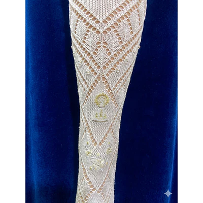 MEDIAS VIRGEN DEL PILAR BORDADO ORO 