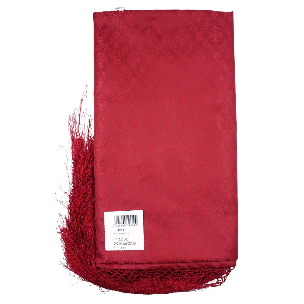 MANTON ADAMASCADO 120 cms GRANATE