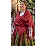 MANTON ADAMASCADO 120 cms GRANATE