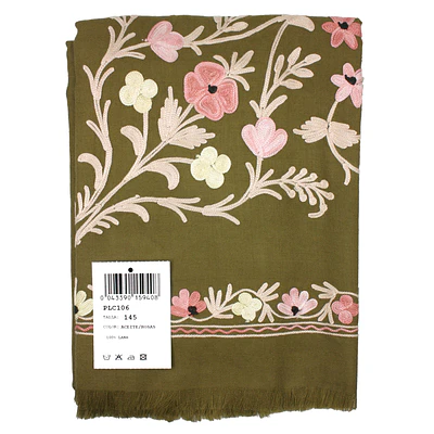 NOVEDAD PAÑUELO LANA BORDADO A CADENETA 145