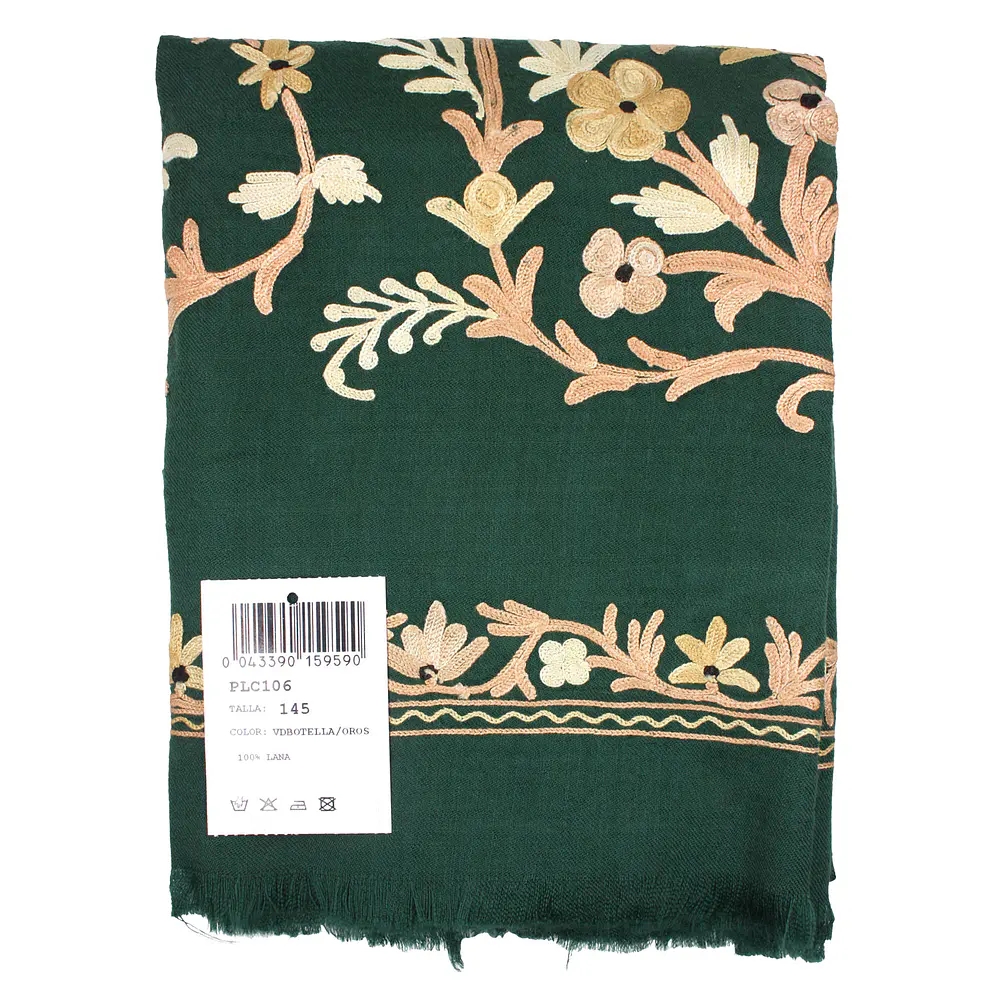 NOVEDAD PAÑUELO LANA BORDADO A CADENETA 145