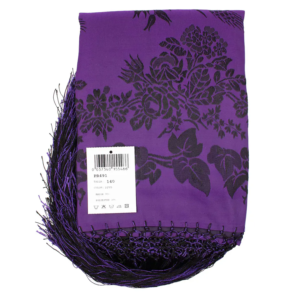 PAÑUELO RAYON Y POLIESTER 1,40😍  IDEAS MORADOS