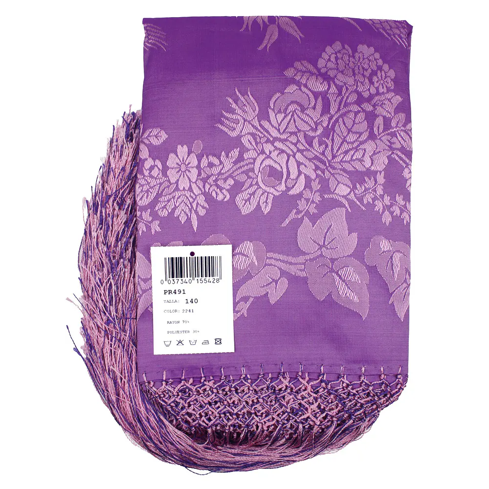 PAÑUELO RAYON Y POLIESTER 1,40😍  IDEAS MORADOS