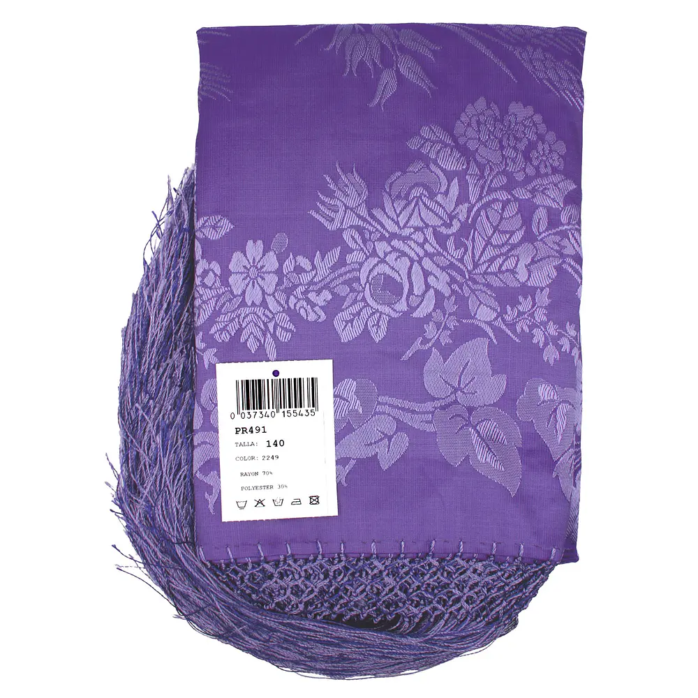 PAÑUELO RAYON Y POLIESTER 1,40😍  IDEAS MORADOS