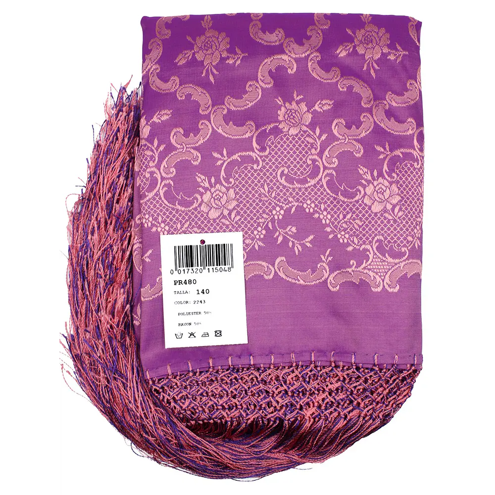 PAÑUELO RAYON Y POLIESTER 1,40😍  IDEAS MORADOS