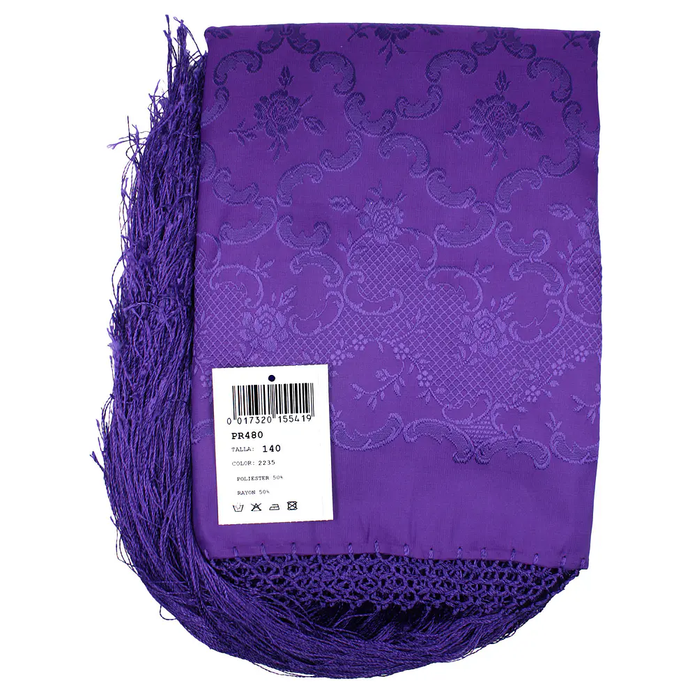 PAÑUELO RAYON Y POLIESTER 1,40😍  IDEAS MORADOS