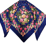 Mantón Regional Azul 90x90 cm  Ideal Baturra, Huertana y Folklore