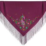 PAÑUELO DE MERINO BORDADO