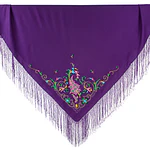 PAÑUELO DE MERINO BORDADO