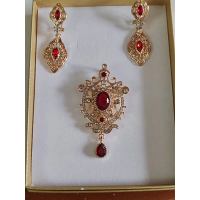 CONJUNTO BROCHE PENDIENTES 