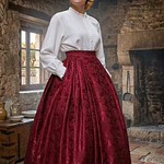 FALDA ADAMASCADA ROJO BURDEOS T 38/40