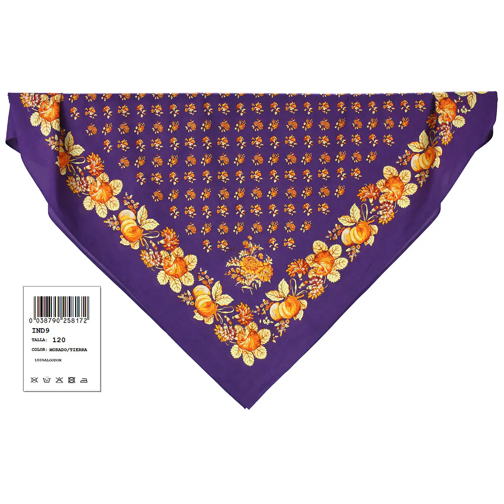 Pañuelo regional indiana mod Mudejar varios tonos