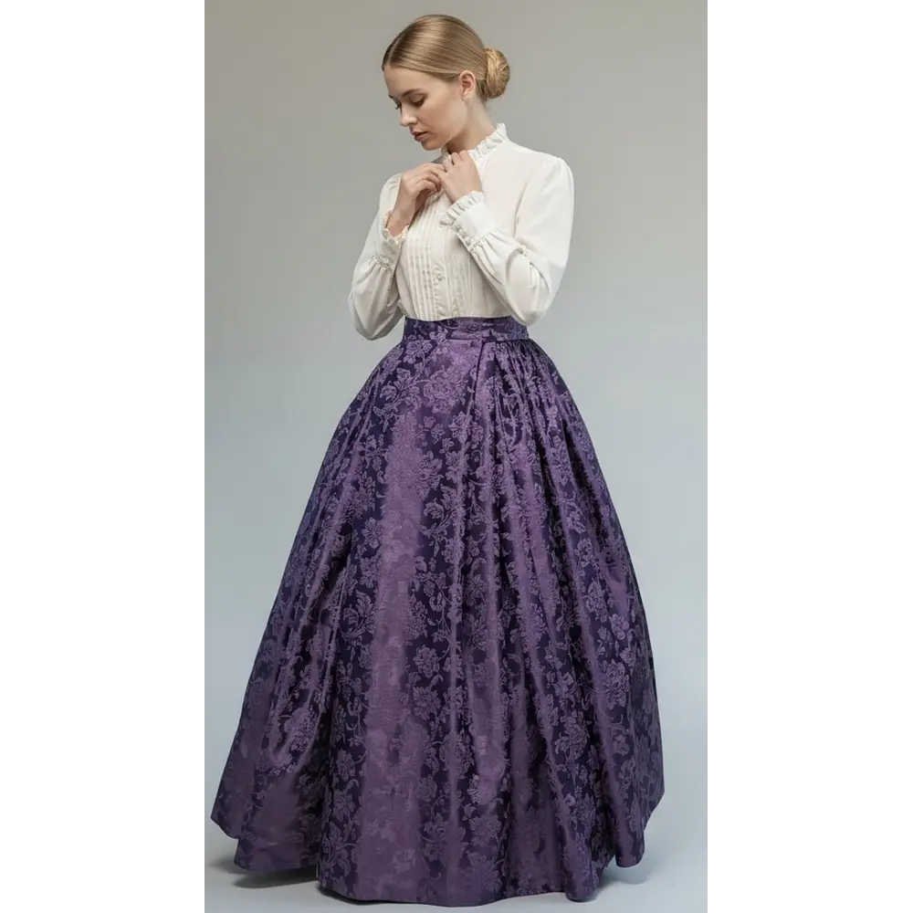 FALDA ADAMASCADA REGIONAL  T 42/44 TONO MORADO