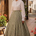 FALDA BATURRA/REGIONAL T 34/36  MOD.LIS VERDE