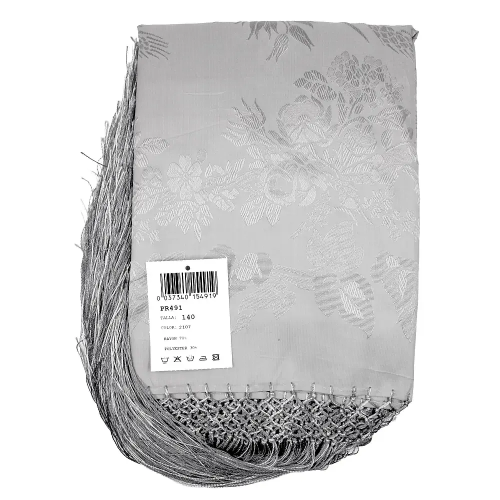 Manton regional baturra  rayon poliester 140 cms tonos gris