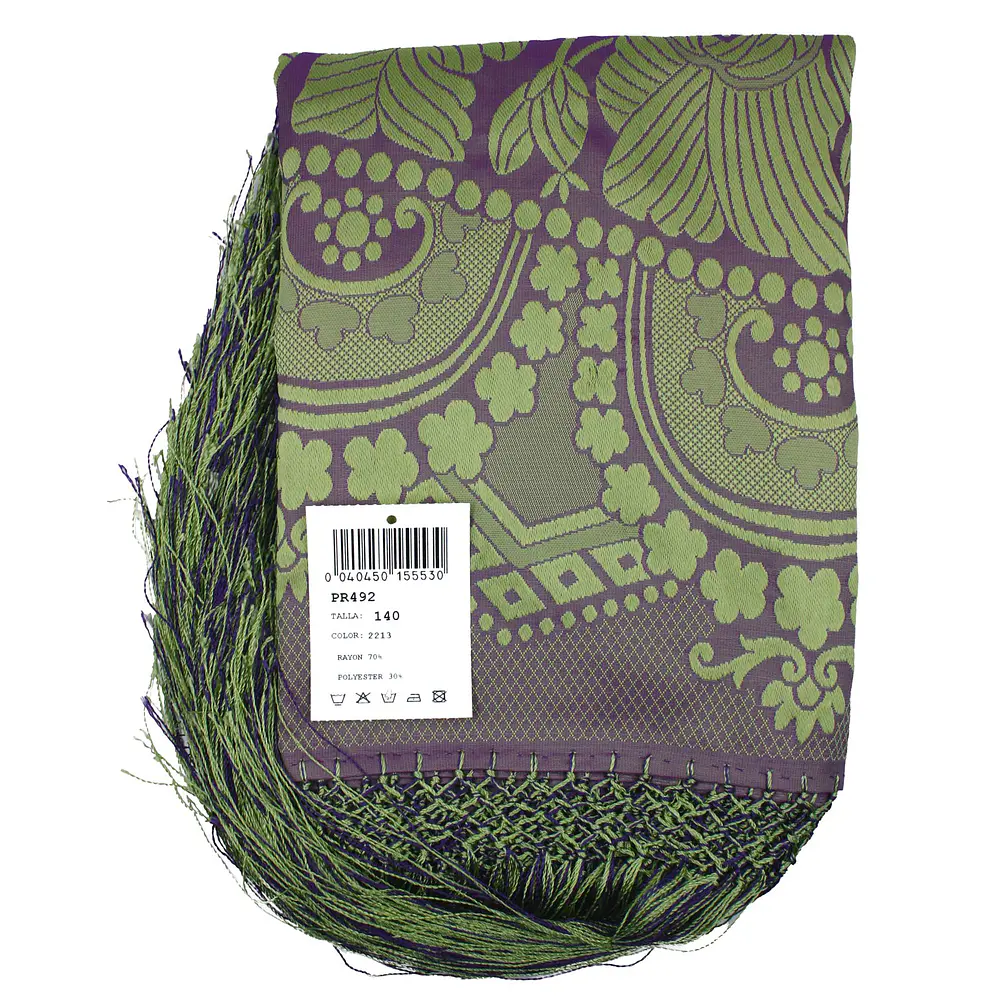 Manton regional baturra 140 cms rayon poliester tonos morados