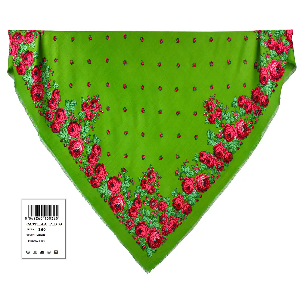 Manton fibrana regional 160 cms rameado Castilla
