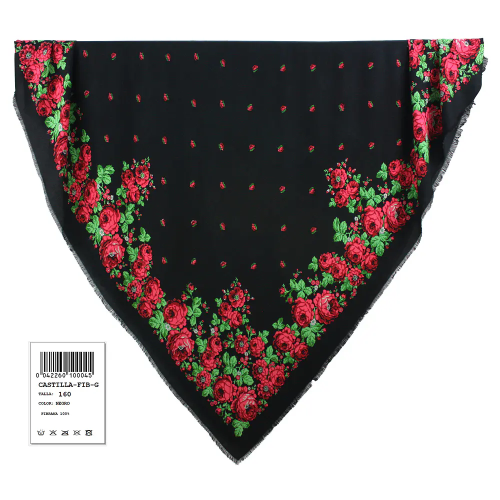 Manton fibrana regional 160 cms rameado Castilla