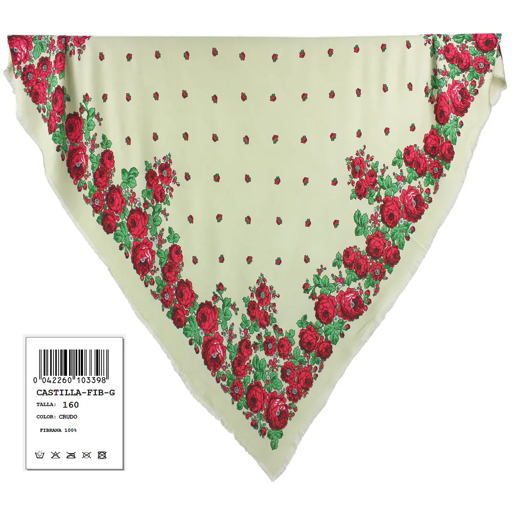 Manton fibrana regional 160 cms rameado Castilla