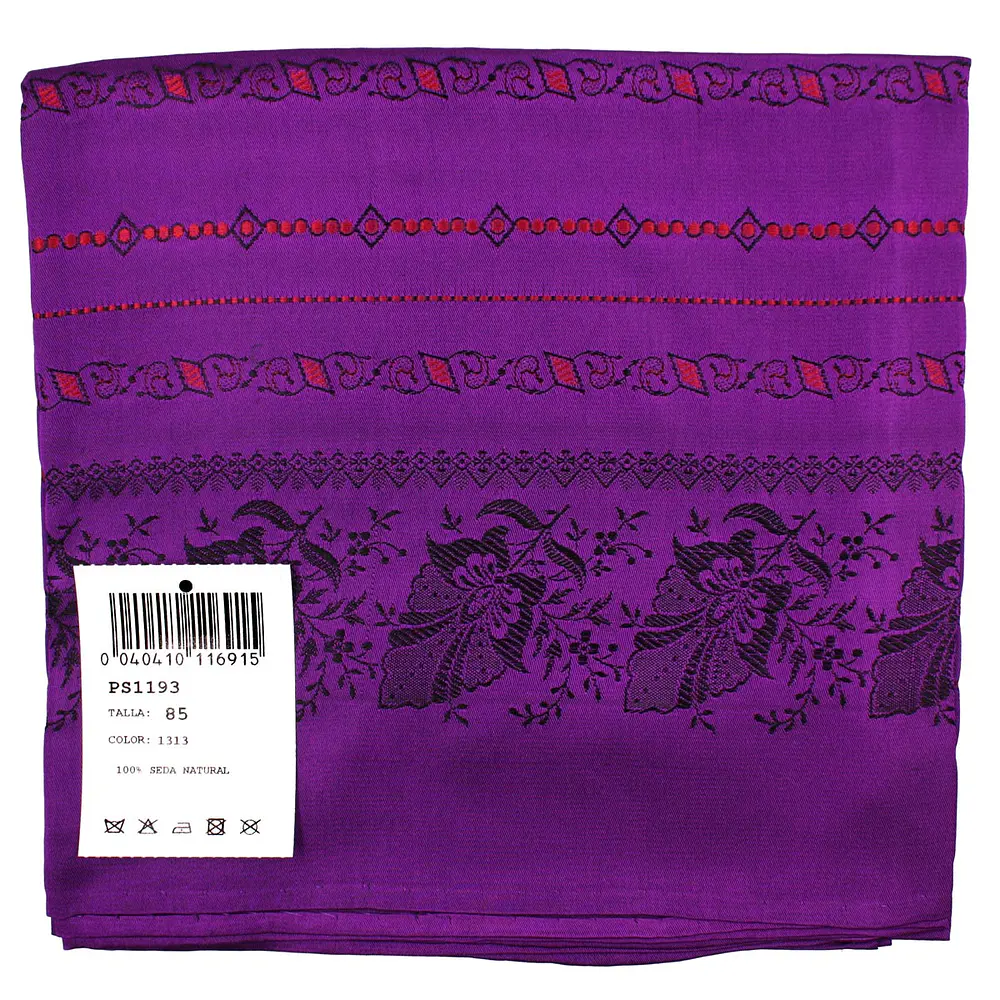 Pañuelo Coronario de Seda (85 cm) – Réplica Artesanal de Indumentaria Tradicional
