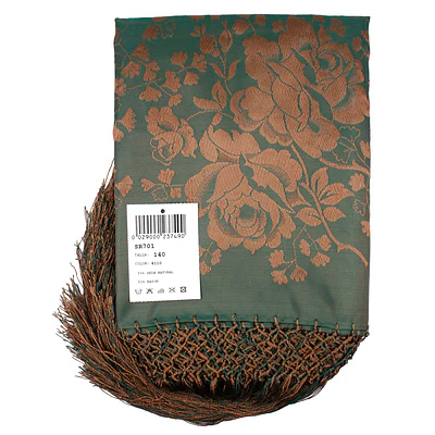 Pañuelo Mantón Regional de Seda y Algodón Estilo Tradicional 140 cms