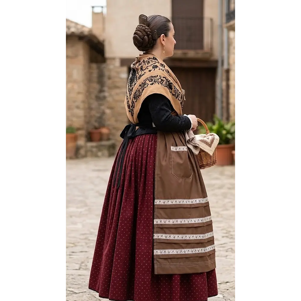 Delantal Regional de Baturra – Color Chocolate (93,5 cm)