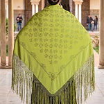 Mantón regional de 120x120 cm con flecos para traje tradicional 183M