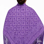 Manton regional baturra 140 cms rayon poliester tonos morados
