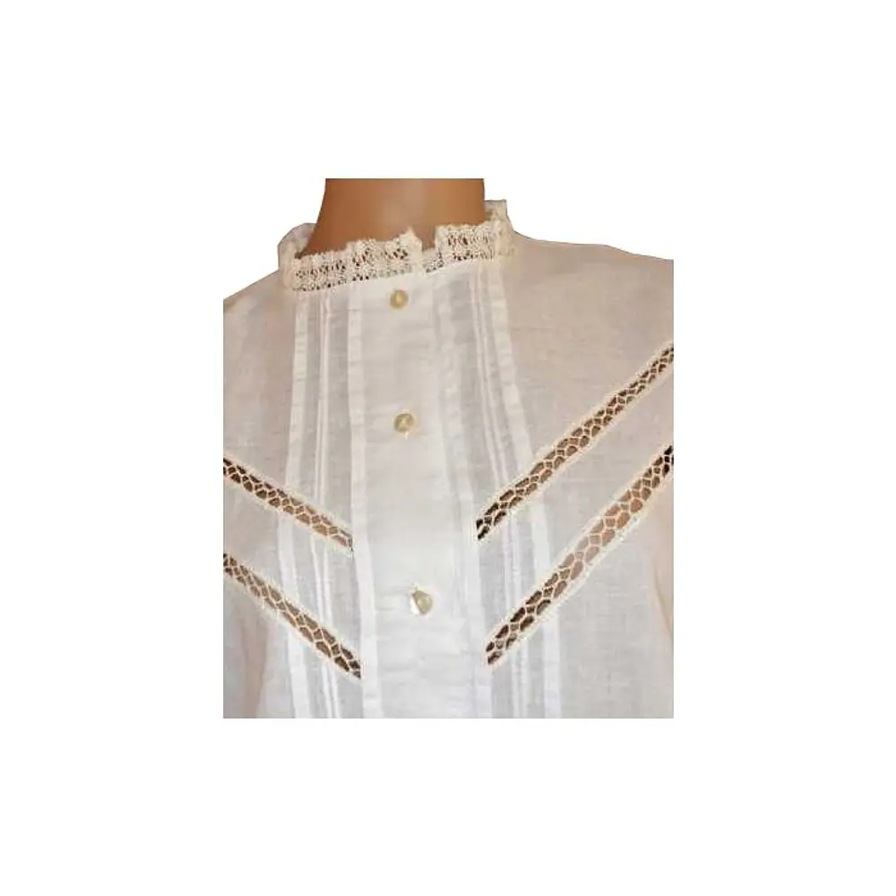 Blusa Pilar Tradicional en Lino y Algodón Color Crudo PRODUCTO ENCARGO