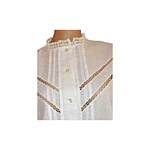 Blusa Pilar Tradicional en Lino y Algodón Color Crudo PRODUCTO ENCARGO