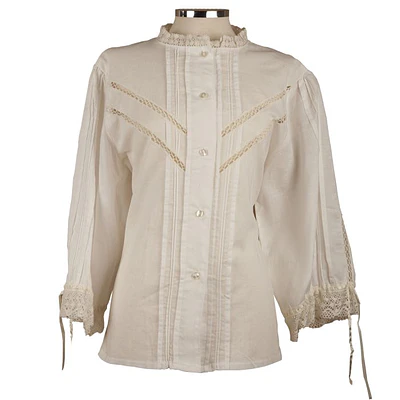 Blusa Pilar Tradicional en Lino y Algodón Color Crudo PRODUCTO ENCARGO